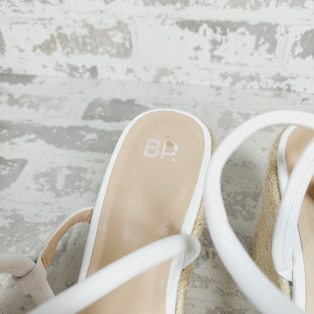 NEW BP White Cohan Espadrille Wedge Strappy Sandals W633 - Picture 10 of 11